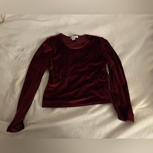 Velvet red top